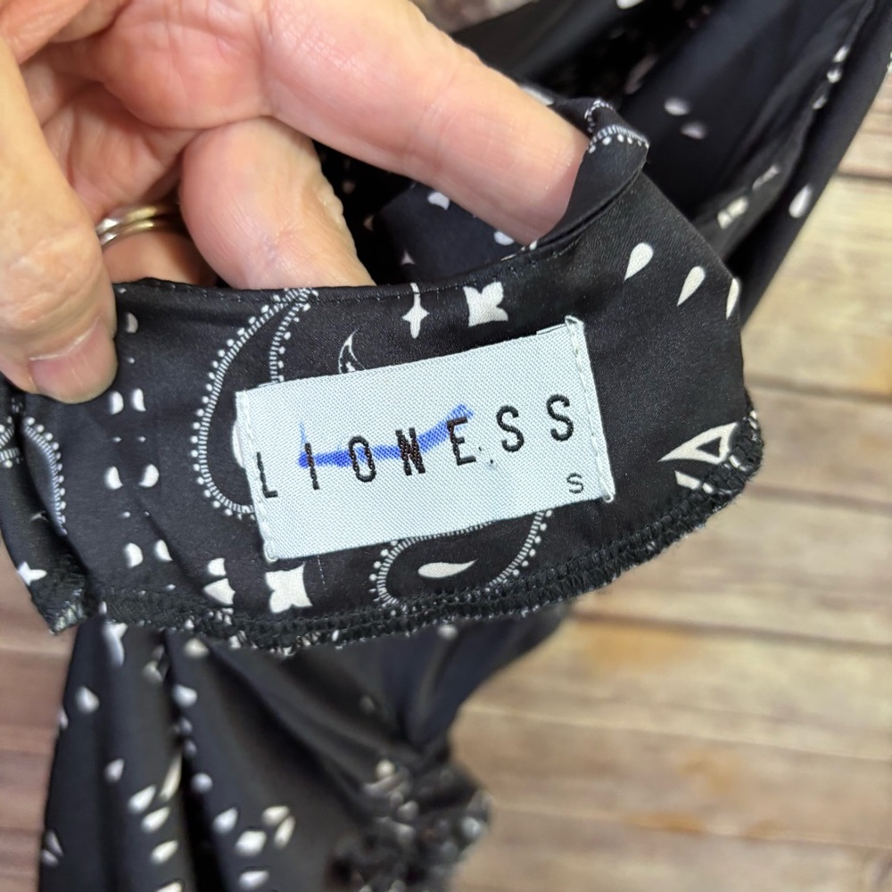 LIONESS Wild Wild West Black Bandana Mini Dress Size Small - Picture 6 of 10